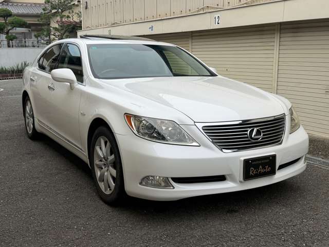 レクサス LS460 Iパッケージ サンルーフ ナビ 地デジ バックカメラ 黒革シート パワートランク ステアリングヒーター （パールホワイト）